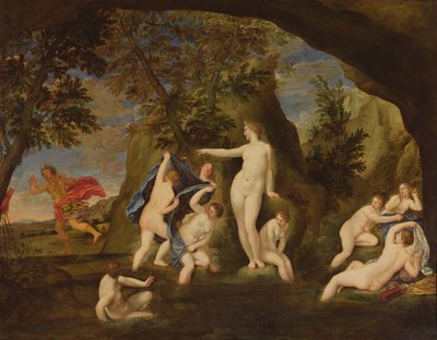 Actaeon verandert in een hert door Francesco Albani